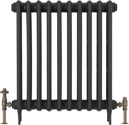 Traditionele Thermostaatkraan en Afsluitbare Retourklep voor Radiator, Antiek Koper Afwerking
