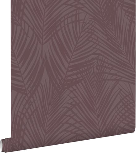 ESTAhome behang palmbladeren donker paars - 50 x 900 cm - 131219
