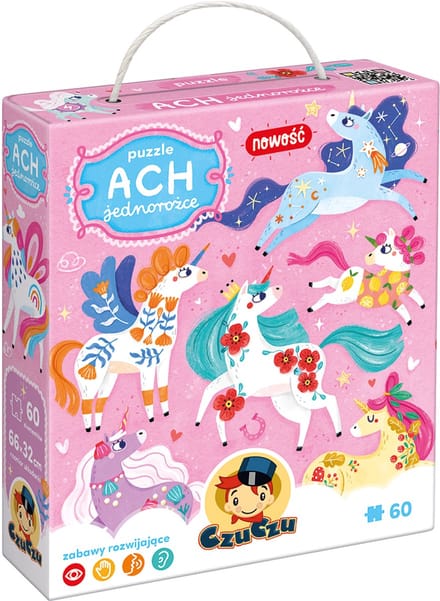 CzuCzu Puzzle Ach Jednorożce 4+ - CzuCzu Puzzel Ach Eenhoorns 4+