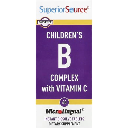 Kindervitamine B-complex, Vitamine C, Direct Oplosbare Microlinguale Tabletten, 60 Tabletten