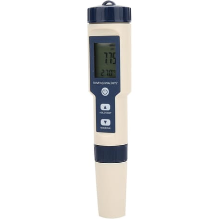 EZ9909 Mètre de test de la qualité de l'eau 5 en 1 pH Salinité TDS EC Testeur avec rétroéclairage
