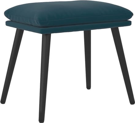 vidaXL - Voetenbank - 45x29,5x35 - cm - fluweel - blauw