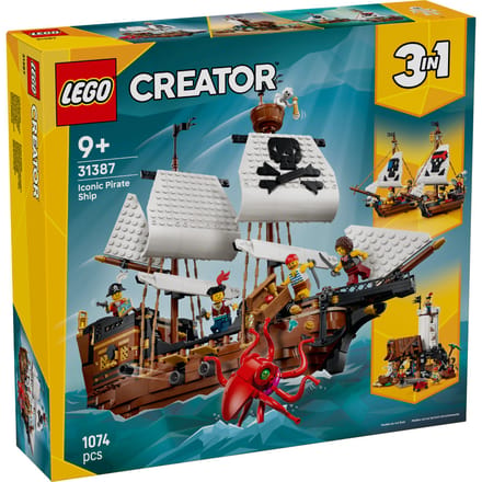 LEGO Creator 3in1 Klassiek Piratenschip Piraten Boot Speelgoed voor Kinderen 31387