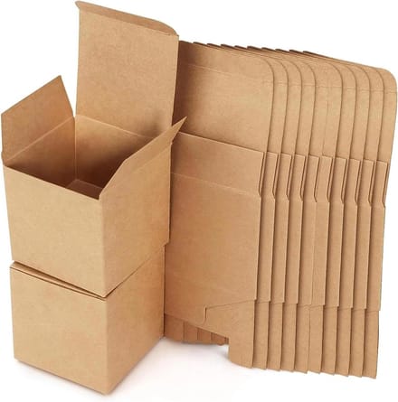 Solidchoice - 15 Stuks Vierkante Kraftpapieren Cadeau Dozen met Deksel