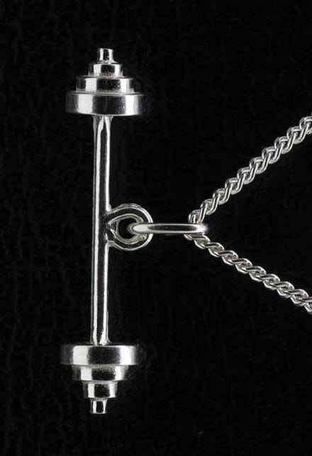 Zilveren Halter ketting hanger - groot