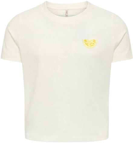 Only t-shirt meisjes - ecru - KOGannbel - maat 134/140