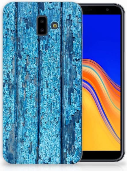 Samsung Galaxy J6 Plus (2018) Bumper Hoesje Wood Blue