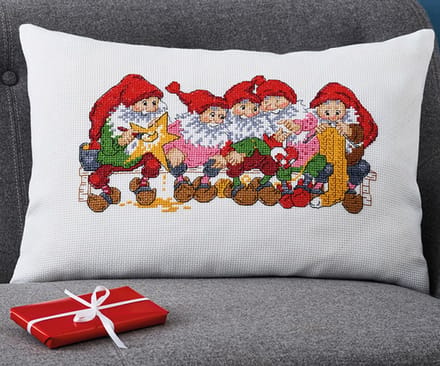 Permin borduurkussenpakket kerst knutselen 83-5260 telpatroon