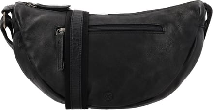 Hide & Stitches Paint Rock Schoudertas - Crossbody - Leer - Ritssluiting - Dames - Leren Dames Tas - Zwart