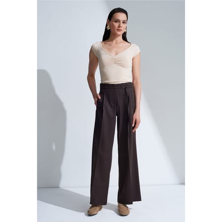 Belted Wijde Pijpen Broek