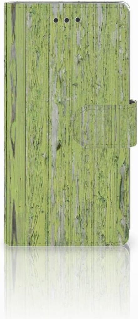 Huawei Ascend P8 Lite Book Style Case Green Wood