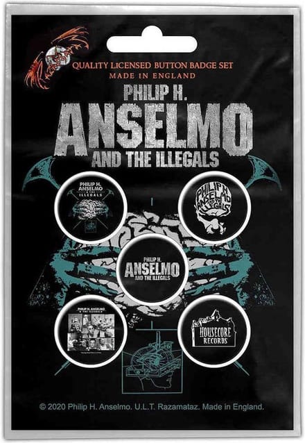 Phil H. Anselmo & The Illegals - Brain Badge/button - Set van 5 - Multicolours