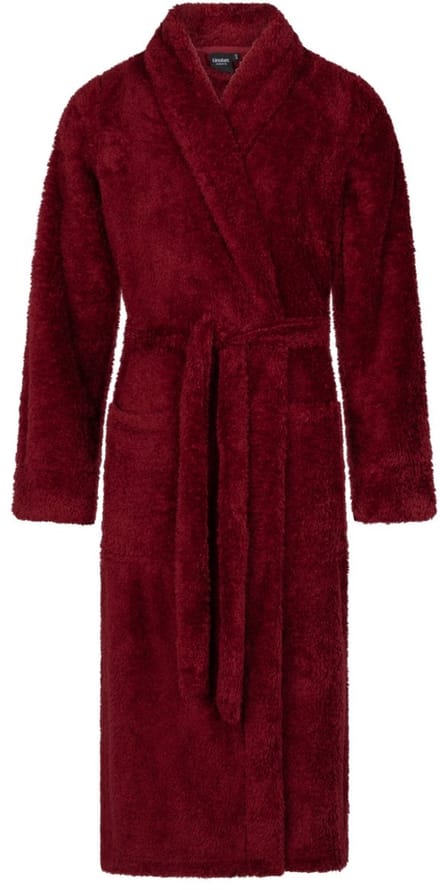 Linolux Noah Unisex fleece badjas - Bordeauxrood - M