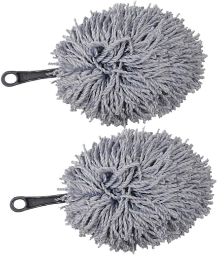 Autowasborstel Set - Auto Stofdoek - Auto Interieur Reinigen - Lange Handgreep - 30 cm - Grijs