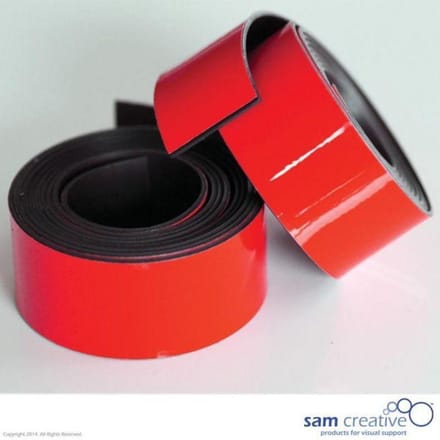 Sam Creative Magneetband 20mm - Whiteboard - Rood - 2 rollen