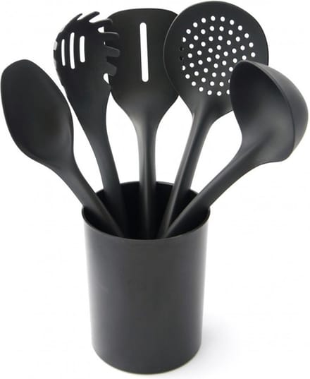 Practic Handy - Kookgerei - Set van 5 Kookgerei + 15 cm beker - Zwart
