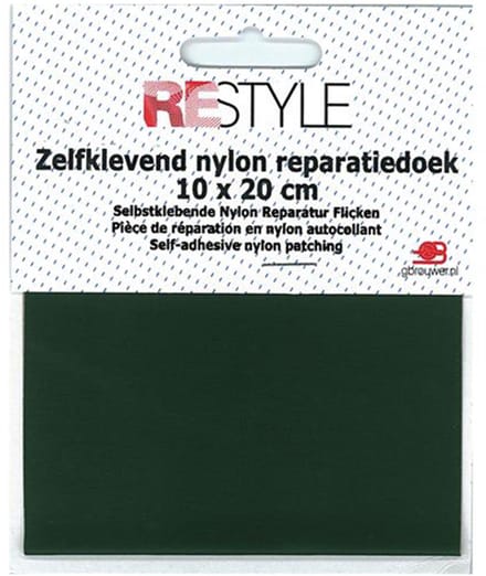 Restyle Reparatiedoek Nylon 10 cm x 20 cm Zelfklevend 461 Donkergroen
