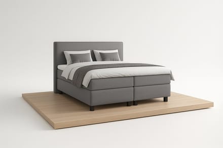 Boxspring DreamLux - 200x200 Compleet - Grijs Glad - BalBedden