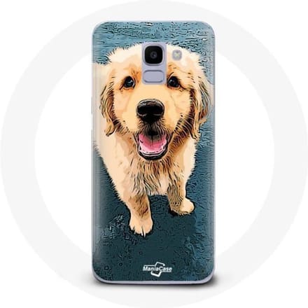 Coque pour Samsung Galaxy A8 2018 Golden retriever Chiot