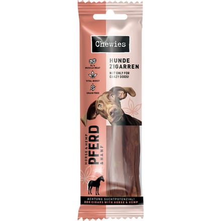 Dubbelpak: 2x75g Chewies hondensigaren paard & Hennep hondensnacks