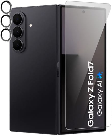Screenprotector & Camera Protector geschikt voor Samsung Galaxy Z Fold 7 - Glas