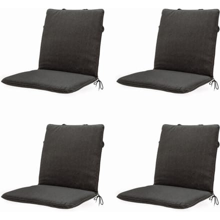 Madison - Stapelstoelkussen Dark grey canvas eco+ - Ca. 97x49 cm - Set van 4