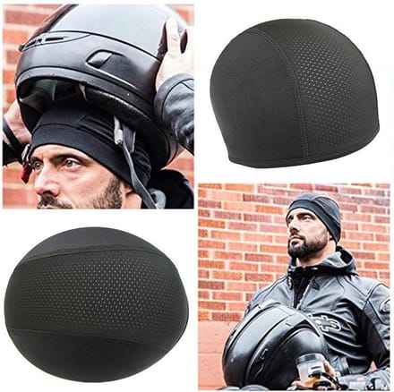 Jumada's - Helmmuts voor Motor/Fiets: Ventilerend & Zwart Haarnet/Kapje Inclusief