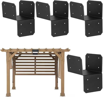 Paalhouders - Balkconnectoren - Dakbevestiging - Robuuste constructie - 4x4 inch - Metaal