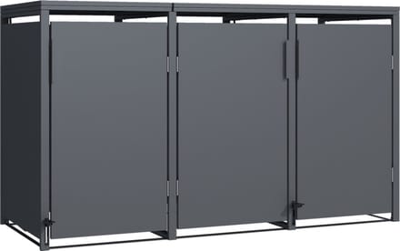 TuinChamp Container berging staal Holten voetpedaal 3 containers - Kliko ombouw
