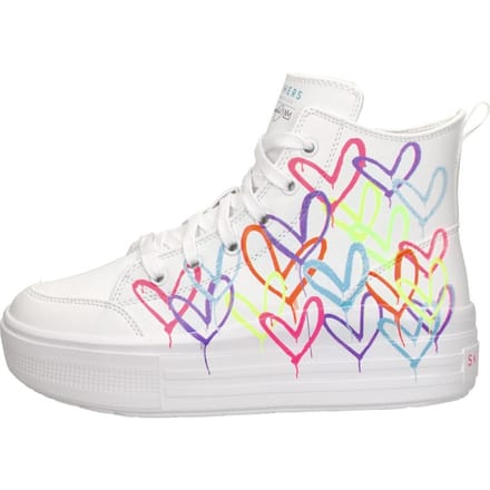 Skechers Hyperlift Veterschoen hoog - Wit - Maat 34