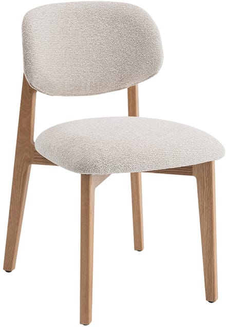 Eetkamerstoel Carmen Beige – Massief Naturel Eiken -gemonteerd