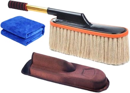 Stofreiniger Set - Detailborstels - Auto Interieur Reinigen - Verstelbare Handgreep - 3 Stuks - Set A