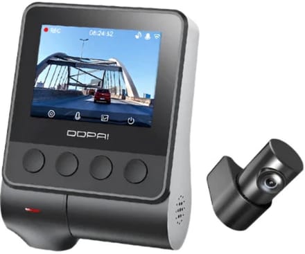 Dashcam voor Auto - WiFi - Dashcams - FullHD video - Dubbele camera - Met GPS - Super compact - Zwart