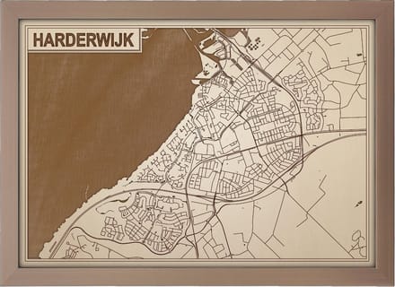 Decoratief Beeld - Houten Van Harderwijk - Hout - Bekroned - Bruin - 21 X 30 Cm