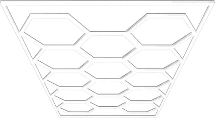 Hexagon LED Lamp - Werkplaats Verlichting - Ruimte Verlichten - Flexibele Combinatie - 243 x 484 cm - Wit