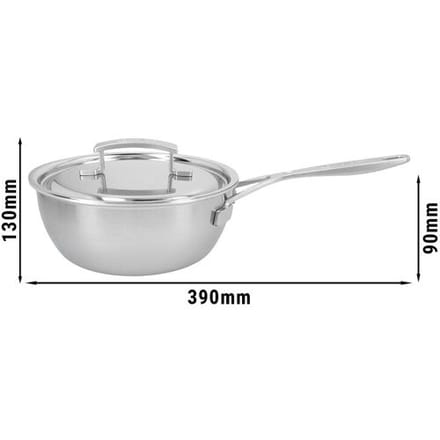DEMEYERE INDUSTRY 5 - Sauteerpan met deksel - Conisch - Ø 200mm - RVS