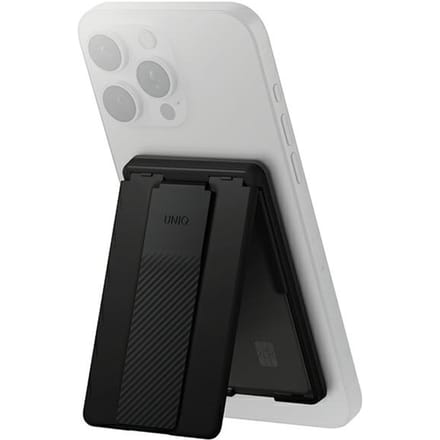 Portefeuille Magnétique UNIQ Heldro ID avec Support et Dragonne Noir/Noir Minuit