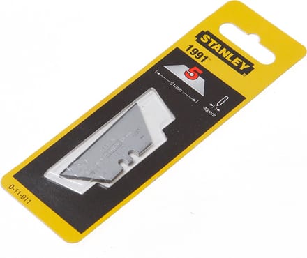 Stanley Reservemesjes 1991 0-11-911 Zonder Gaten 50x19mm 5 Stuks