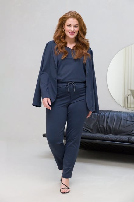 BASE LEVEL CURVY Liana Bottoms - Dark Blue - maat W1(48) / L32