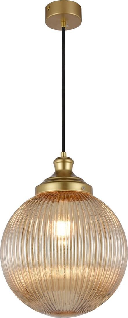 Hanglamp -E27 Fitting - Amber Glas - Diameter 250mm  - max.60w