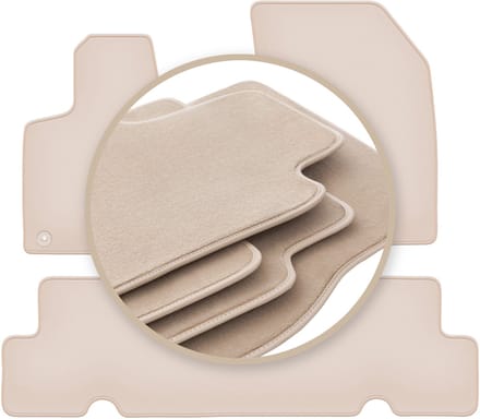 PREMIUM beige vloermatten voor: Citroen C4 Picasso II minivan 2013-
