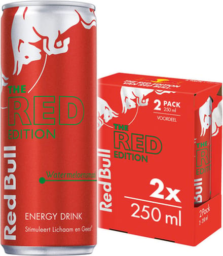 Red Bull - The Red Edition - Watermeloen - Blik - 12x 2 packs - 24 stuks Ã 250 ml