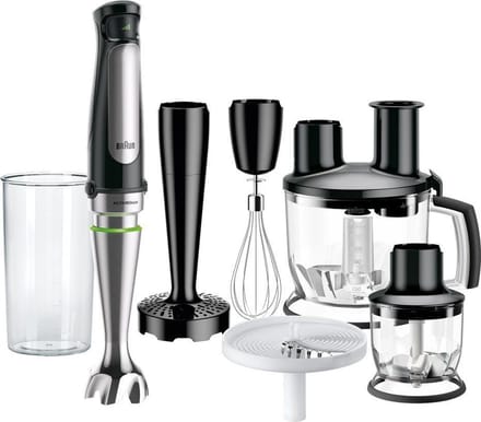 Braun MultiQuick 7X MQ7087X – Staafmixer - Met Foodprocessor, Hakmolen en Pureervoet - Traploze Easy SmartSpeed bediening - Antispatvoet - Zwart - 1000 W