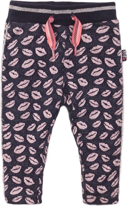 Dirkje baby meisjes joggingbroek Lips Navy Light Pink