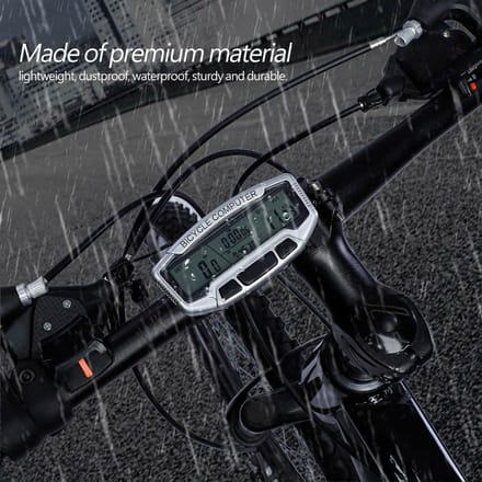 Waterdichte Bedrade Fietscomputer Buitenshuis Kilometerteller Fietsen Rijdaccessoire black