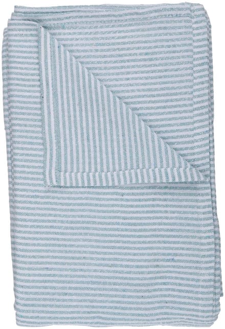 Table cloth stripe lurex blue