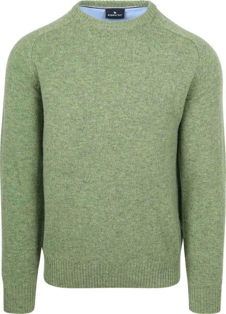 Steppin' Out Trui Lamswol Groen - Maat M - Heren