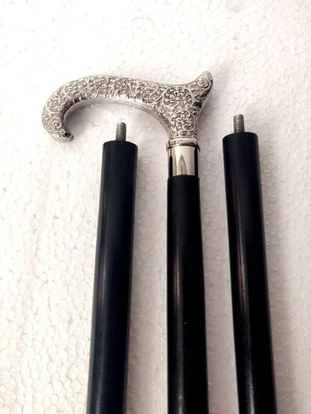 Wandelstok - Stijlvolle stok - Ondersteuning bij lopen - Vintage design - 94 cm - Zilver