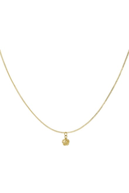 Ketting simple flower charm Goud
