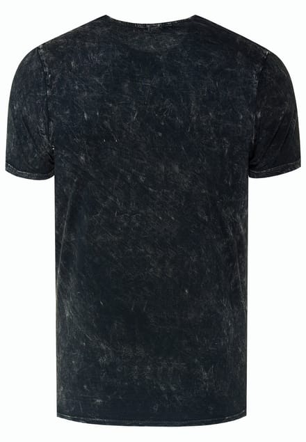 Acid washed T-shirt met prints